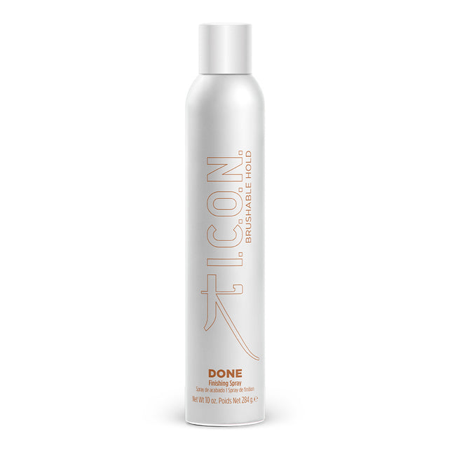 I.C.O.N. Done Finishing Spray is geschikt voor alle haartypen. Een finishing spray die je style compleet maakt. Gebruik laag over laag voor een sterke fixatie zonder dat het plakkerig wordt.