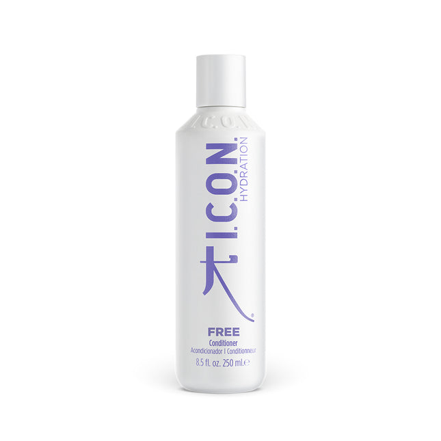I.C.O.N. Free Moisturizing Conditioner 250ml Deze lichtgewicht uitspoelbare conditioner zorgt ervoor dat haar direct gehydrateerd is en vrij voelt.  Voordelen  Versterkt, maakt glad en beschermt Geeft droog, chemisch behandeld haar het vocht dat het nodig heeft Verbetert de veerkracht van breekbaar haar Geeft een zacht oppervlak Voor alle haartypen