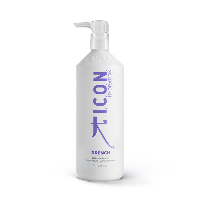 I.C.O.N. Drench Moisturizing Shampoo verzadigt het haar met vocht, handelbaarheid en glans. Schuimt in een rijke, hydraterende luxe voor diep doordringende prestaties.