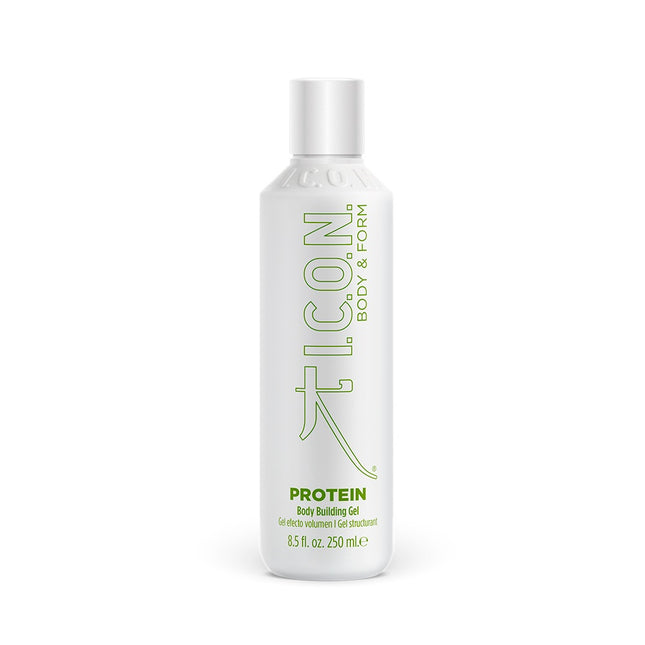 I.C.O.N. Protein Body Building Gel is een Body Building Gel met proteïne voor een veelzijdige hold. Het is ontworpen voor fijn tot medium haar en geeft body en vorm tijdens het föhnen. Aan de lucht laten drogen geeft een wetlook. Het haar wordt zacht en luchtig zonder plakkerig residu.