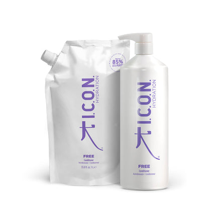 I.C.O.N. Free Moisturizing Conditioner 1000ml Refill + Fles