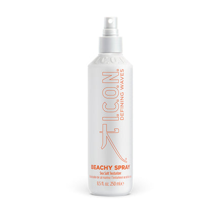 I.C.O.N. Beachy Spray is een zout spray die het haar niet uitdroogt. Ontwikkeld voor fijn tot medium haar, krullend of steil. Ideaal voor volume in nat haar of om een ongewassen warrige look te creëren met de bescherming van B-vitaminen.