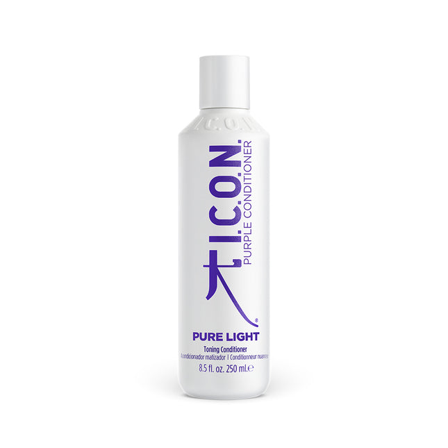 I.C.O.N. Pure Light Violet Toning Conditioner 250ml Verwijder ongewenste tinten één of twee keer per week. Voor een optimaal resultaat, gebruik na Pure Light Shampoo. Breng aan op nat haar, laat 3-5 minuten inwerken en spoel grondig uit 